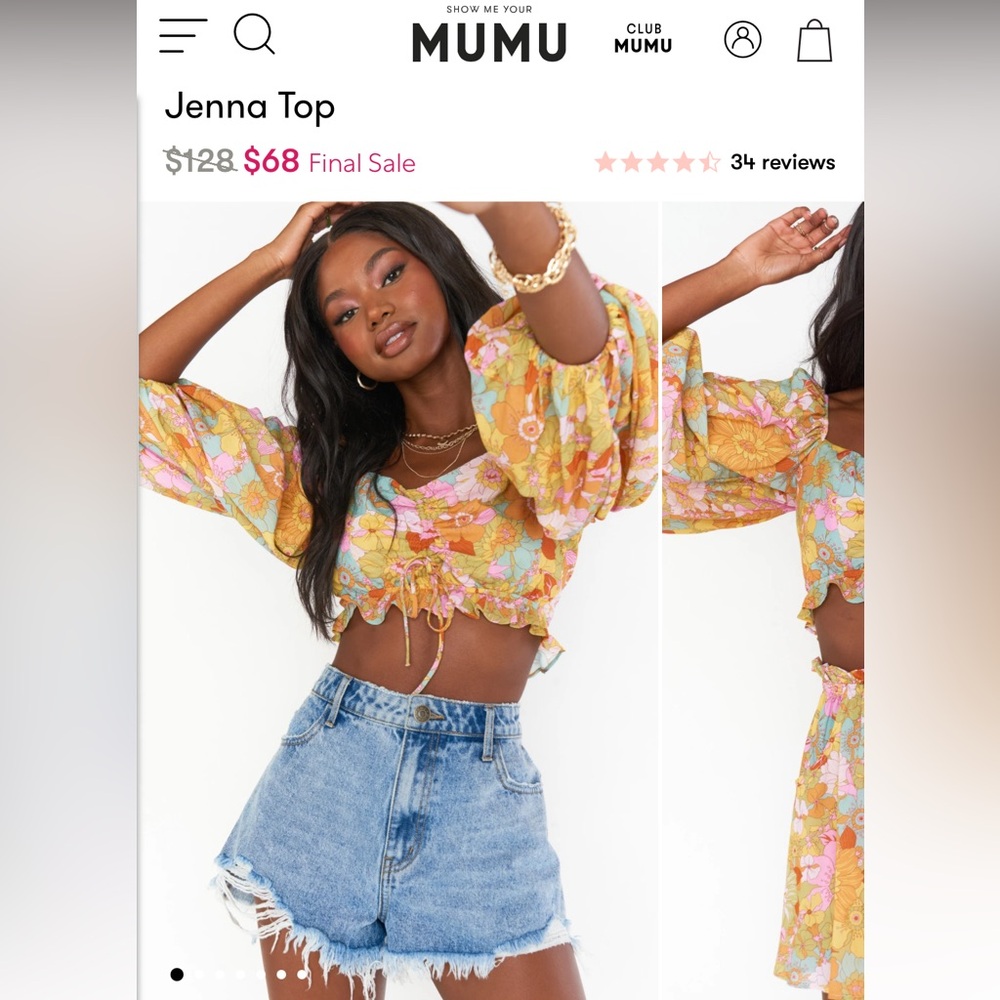 Show Me Your MuMu Jenna top Size M